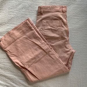 Peach high waisted colored jeans